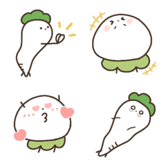 small turnip and radish POP Emoji