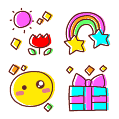 Happy & Lovely Emoji. Vivid color.