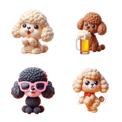Toy Poodle 3D emojis