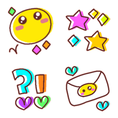 Squishy Smiley Emoji.Vivid color.