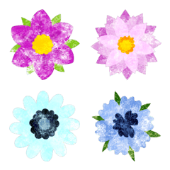 Vivid Fantasy Flower Emoji Collection