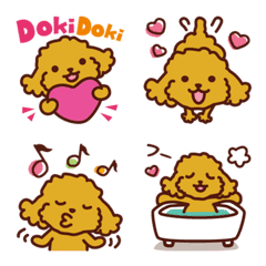 Toy poodle "Mofupoo"_ Emoji Ver.11