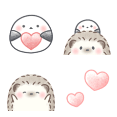 Hedgehog and Shimaenaga*Emoji