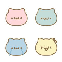 poyon neko colorful w/line