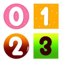 Eye-catching colorful numbers