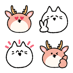 Loose deer and cat emoji