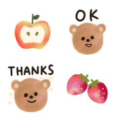 Watercolor art cute Emojis