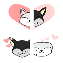 Fox Couple: White & Black – LINE Emoji | LINE STORE