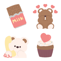 Cute Valentine & White Day emoji.