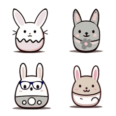 Mini Mini Rabbit emoticons.