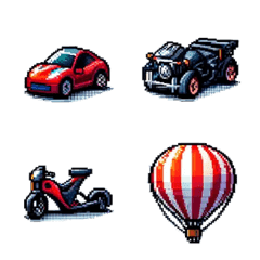 Various pixel art vehicles 1 Emoji