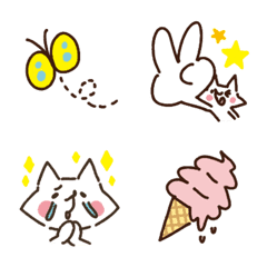 white fox -tail is pink- emoji02