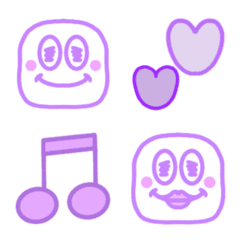 funny purple face Emoji