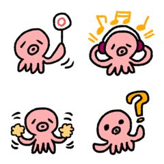 emoji gurita kecil yang longgar