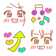 Happy & Cool Emoji. Vivid colorful.
