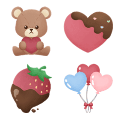 Valentine's day cute! borderless emoji