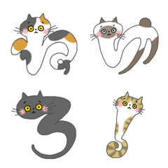 AIUEO Emoji of Cats