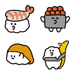 Emoji anime sushi tersenyum