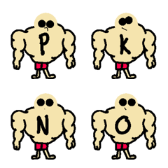 Muscle cartoon with A-Z