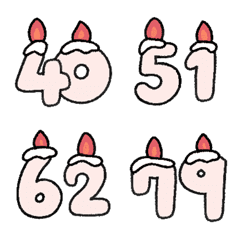 40-79 LOVE happy pink Candle Emoji