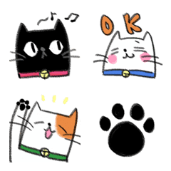 ねこ３びき♡日常使いのかわいい絵文字♡