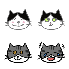 乳牛貓和虎斑貓：日常表情貼
