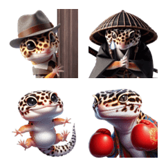 a humanic Leopard Lizard Emoji