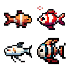 pixel art fish 1 emoji
