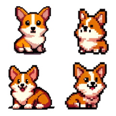 pixel art CORGI 1 emoji