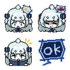 Mini character's pixel art Emoji A