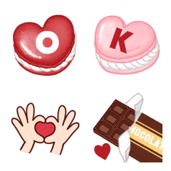 chocolate and heart animation emoji