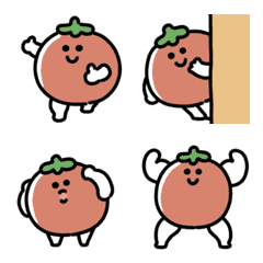Emoji anime tomat tersenyum