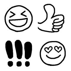 Simple monochrome emoji for everyday use