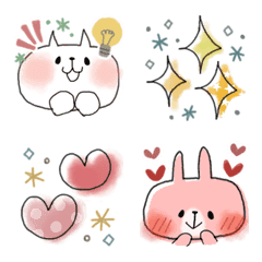 cat and rabbit kawaii Emoji 2