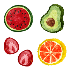 Fruits Emoji 2024 -cross section-