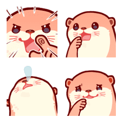 Pink Otter Animated Emoji 1