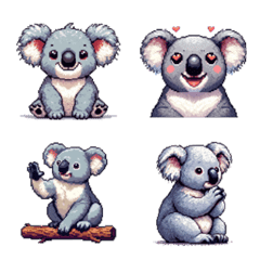 Pixel art Koala Animal Emoji