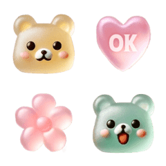 Cute gummy candy emoji