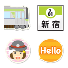 東京〜千葉 黄緑の地下鉄と駅名標