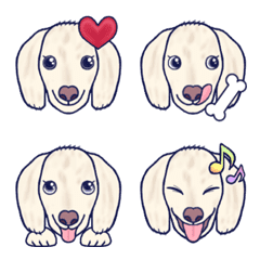 Cute dappled dachshund Bruno emoji