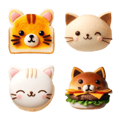 Cute cat emoji set