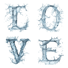 Emojis de alfabeto de água