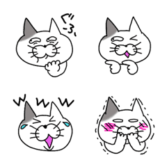 emoji of a cat working hard