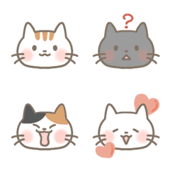 Four cute cat expression Emoji