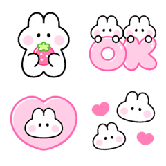 So cute lovely rabbit emoji from Cocoa