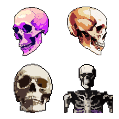 pixel art skeleton