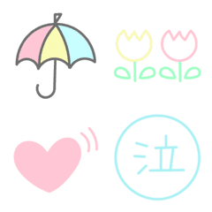 *Emoji simple *Daily pastel colors