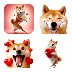 Shiba Inu [Real2]Love heart-filled Emoji
