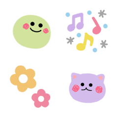 Loose, cute and simple emojis