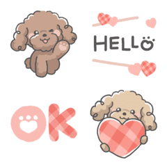 Cute toy poodle.Easy to use Emoticon.
